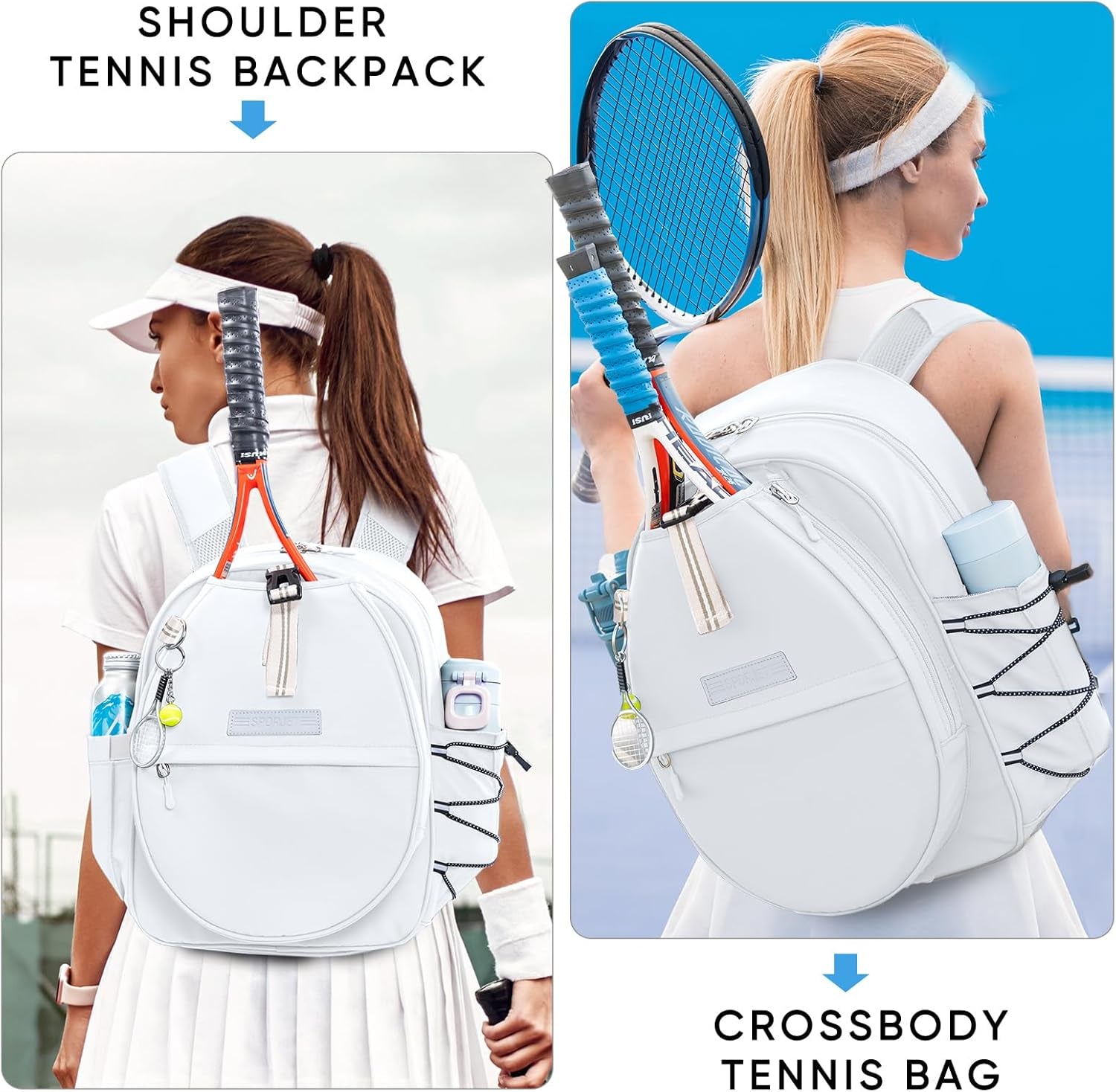 Tennis Backpack with 2 Rackets Holder