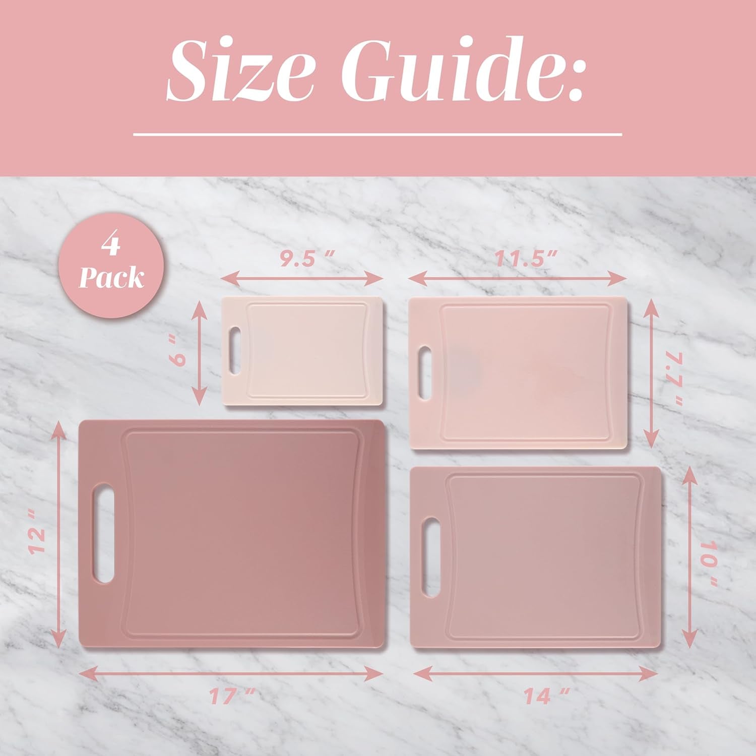 Non-Slip Cutting Board Set – Kitchen Essentials with Easy Grip Handle for Meat