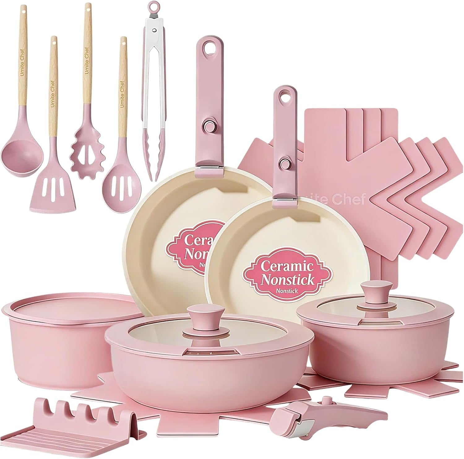 Premium 21 Pcs Nonstick Ceramic Cookware Set