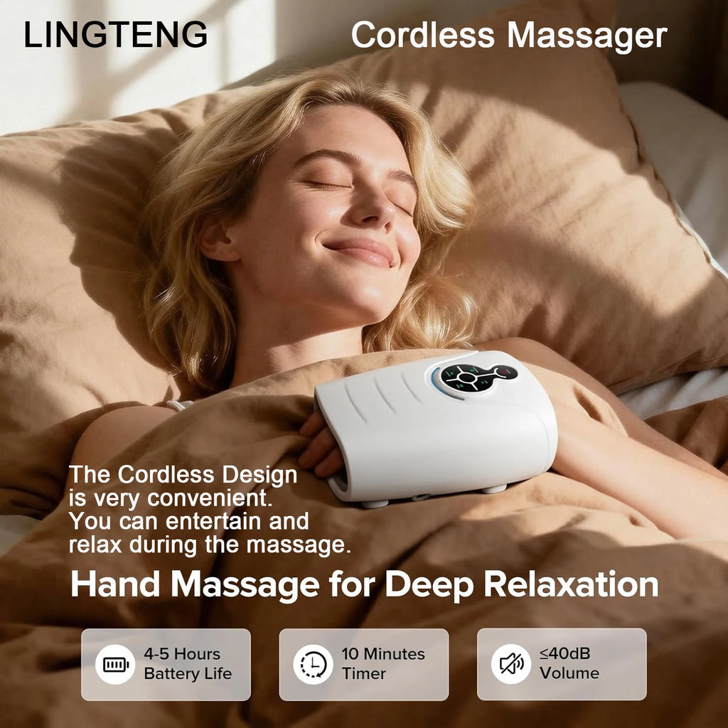 Hand Massager, a Mother'S Day Gift or Birthday Gift for Mom, Hand Massager with Heating and Pressure Functions, Wireless and Cord-Free Hand Massager, Suitable for Arthritis and Carpal Tunnel Syndrome