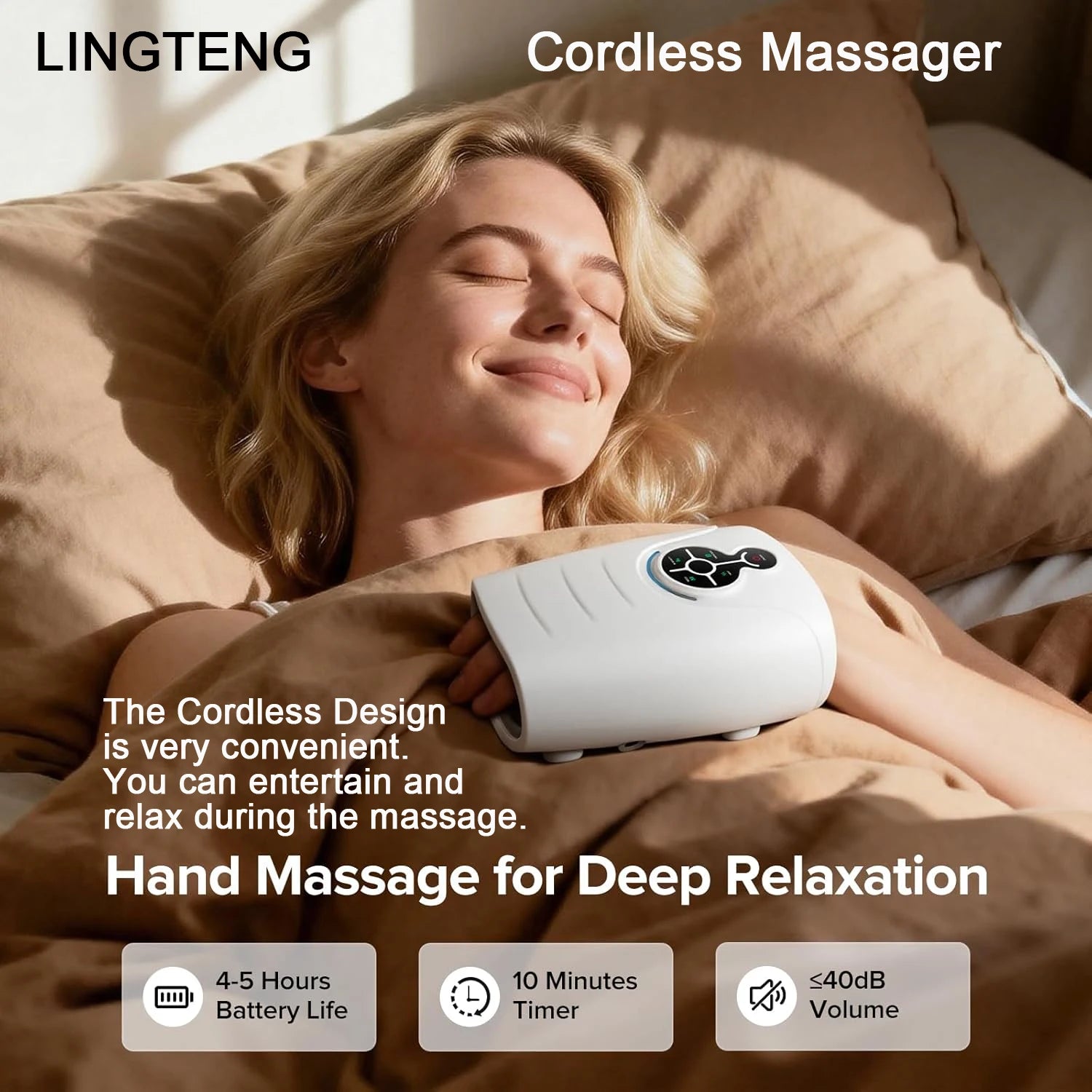 Hand Massager, a Mother'S Day Gift or Birthday Gift for Mom, Hand Massager with Heating and Pressure Functions, Wireless and Cord-Free Hand Massager, Suitable for Arthritis and Carpal Tunnel Syndrome