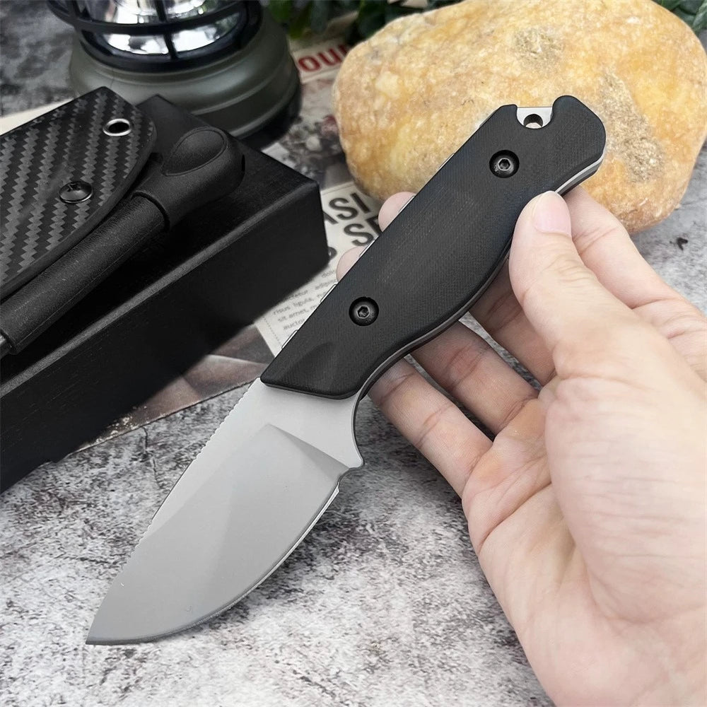 New 8CR13MOV Blade G10 Handle - Camping - High Hardness - Straight Shaft - Outdoor Product Backpacking Essential Equipment