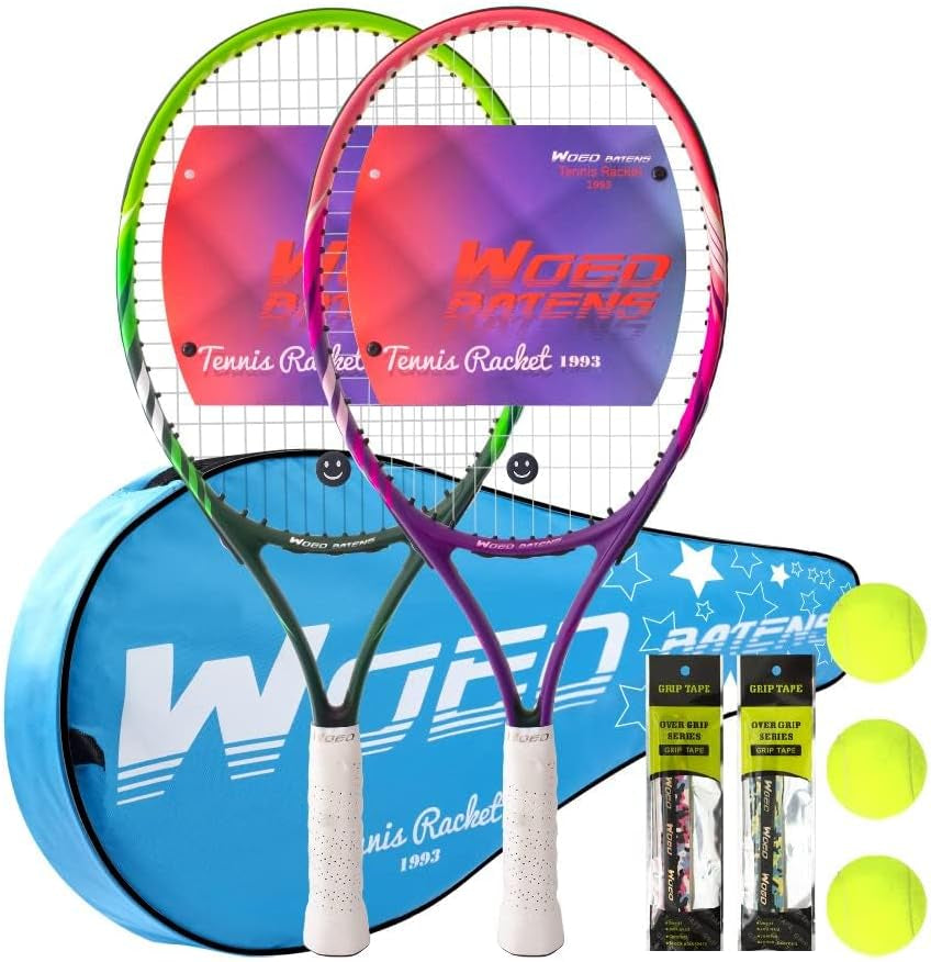 19" 23" 25" Kids Tennis Racket Junior/Youth Tennis Racquet with Tennis Ball Carry Bag 