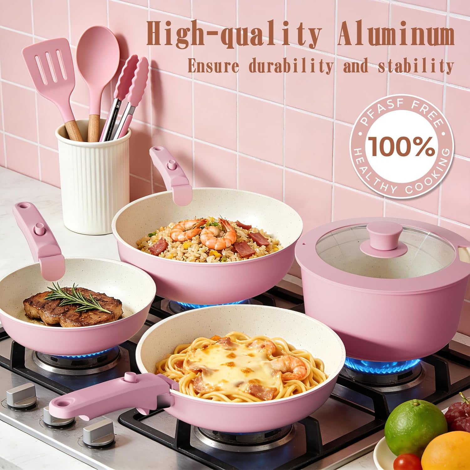 Premium 21 Pcs Nonstick Ceramic Cookware Set