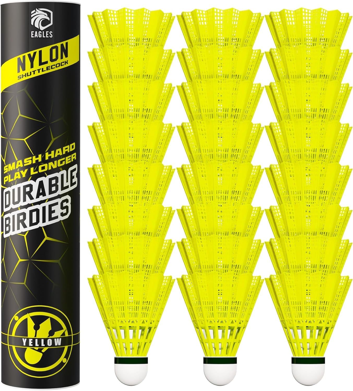 Badminton Birdies - Nylon Bedminton Shuttlecocks for Softball/Baseball Batting Training 