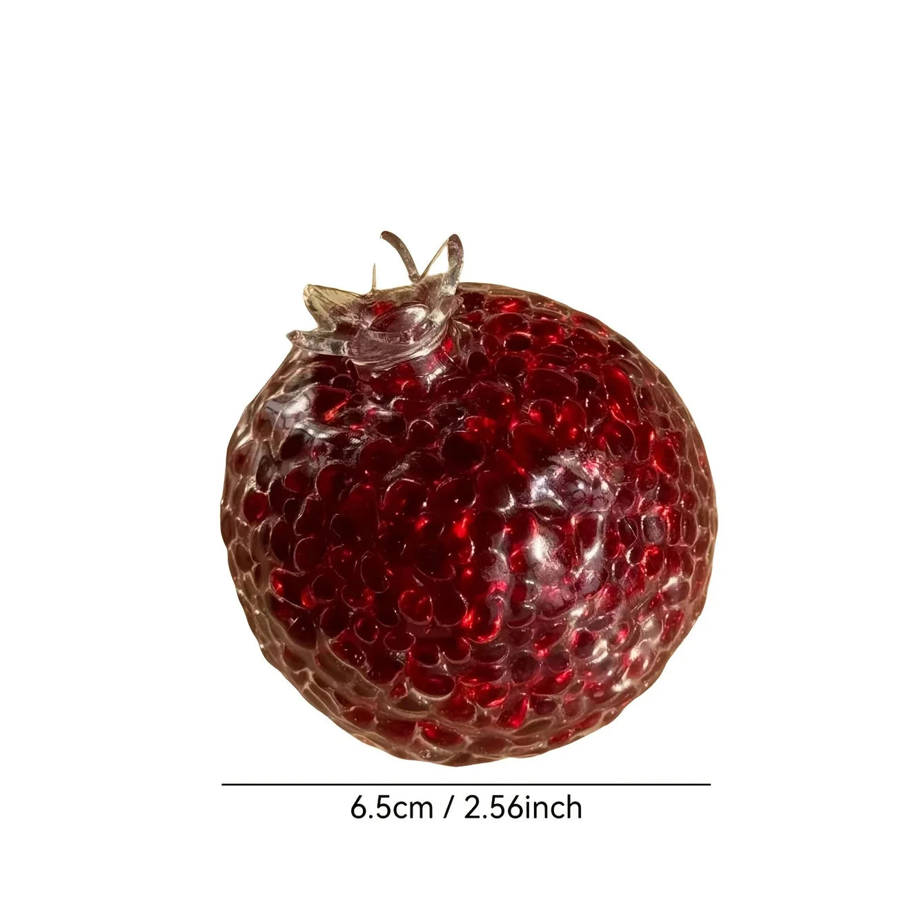 Ahandcrafted Pomegranate-Shaped Stress Relief Ball Creative Malleable Durable Acrylic Squeeze Toy Fun Novelty Holiday Party Gift