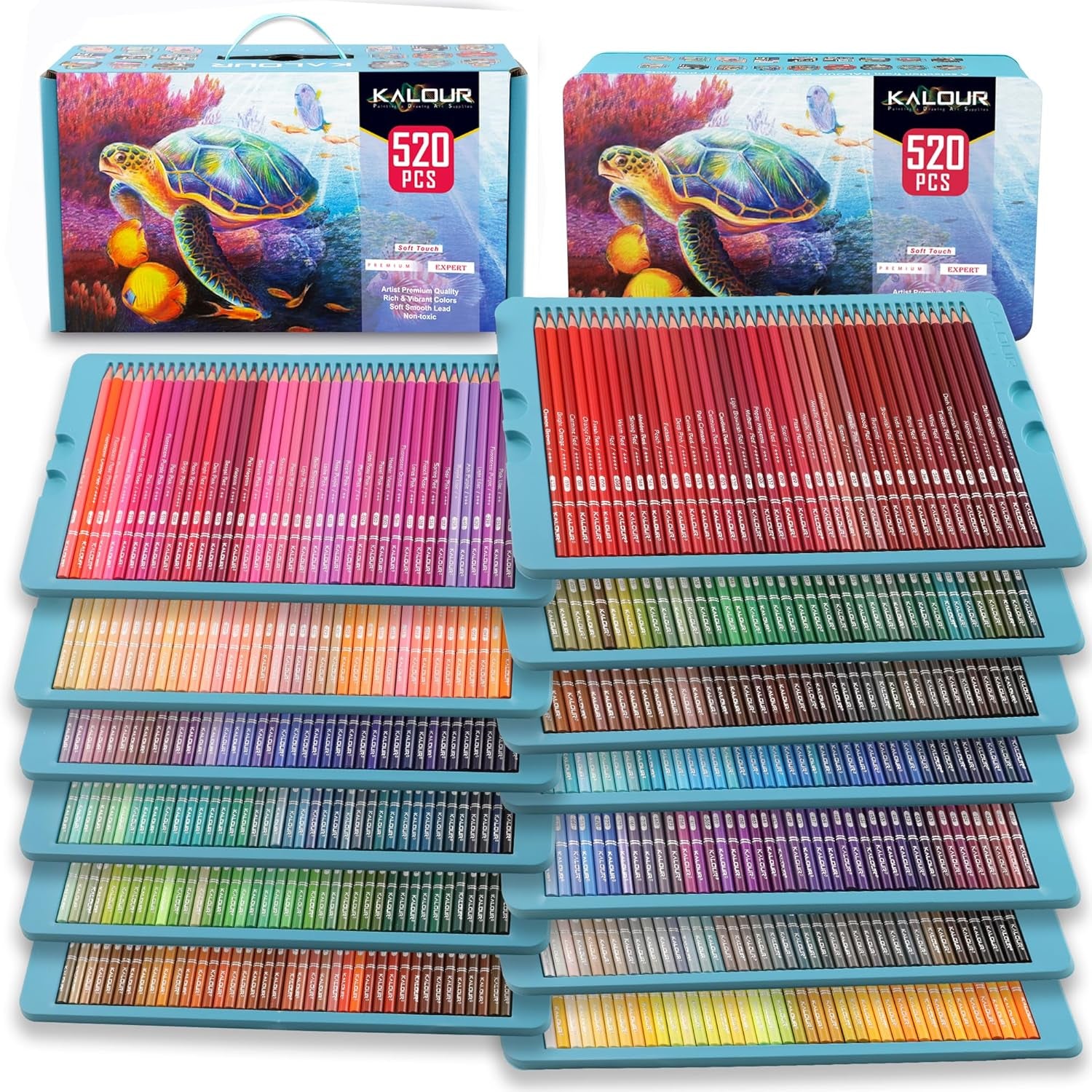 Premium Pro Colored Pencils,Set of 520 Colors