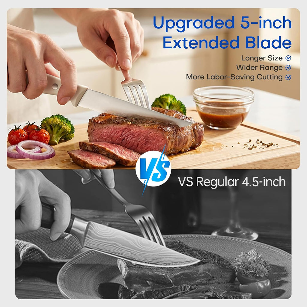 Knife Set with Block and Sharpener 