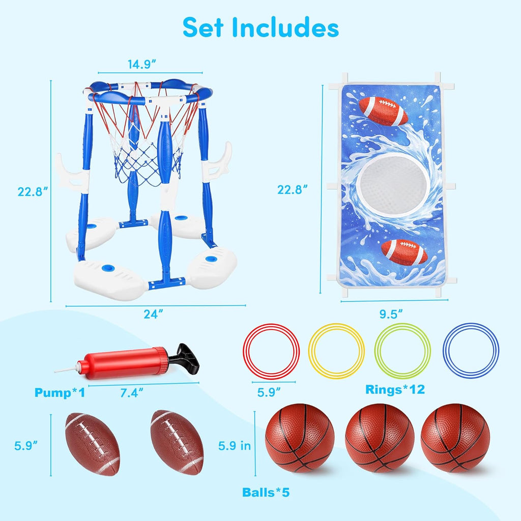 Pool Basketball Hoop, 3-In-1 