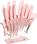 Knife Block Set with Fan Style Clear Acrylic Knife Block Premium 