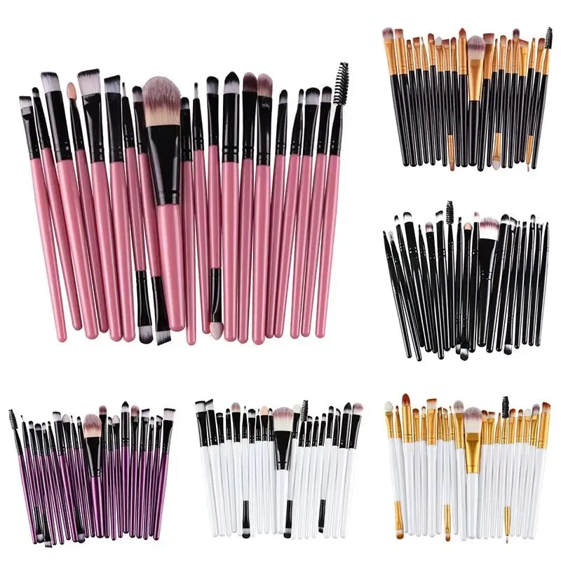 20Pcs Makeup Brush Set Beauty Makeup Concealer Brush Blush Loose Powder Brush Highlighter Foundation Eye Shadow Brush Tools
