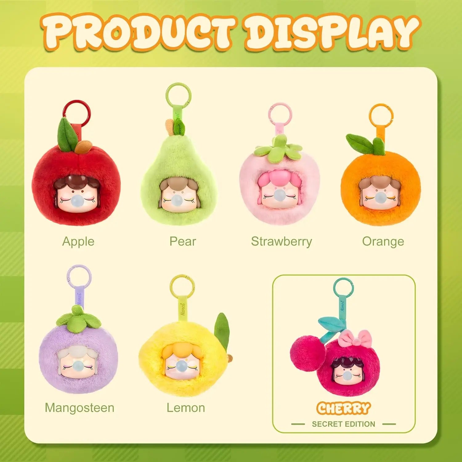 Plush Blind Box Nanci'S Fruit Mood Action Figure Collectible Plush Doll Toys Surprise Box Gift for Kids Friends Adults