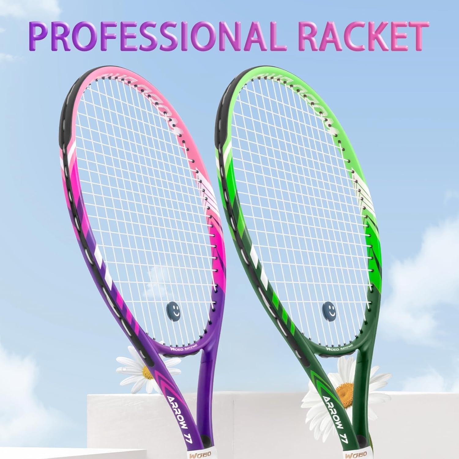 19" 23" 25" Kids Tennis Racket Junior/Youth Tennis Racquet with Tennis Ball Carry Bag 