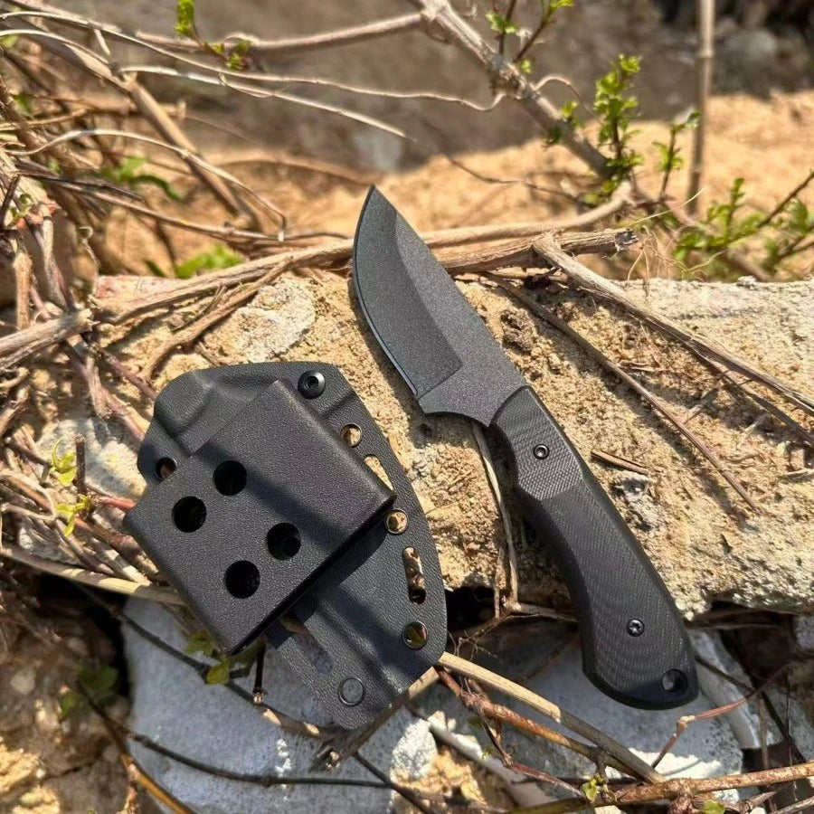 High-Hardness Fixed Blade Made of 8Cr13Mov Steel with G10 Handle Outdoor Camping Hiking and EDC Practical Cutting Knife for Men as a Gift.