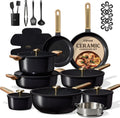Premium Ceramic Cookware Set Nonstick, 31Pcs Pots and Pans Set Nonstick, Non-Toxic 