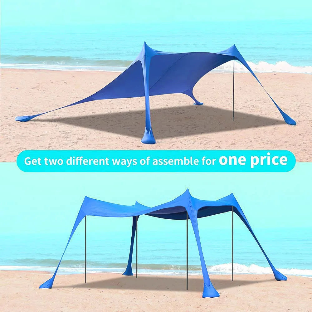 Camping Picnic Fishing Tent Outdoor Lawn Beach Leica Canopy Tent Portable Lawn Outdoor Sun Protection Cooling Large Size 1