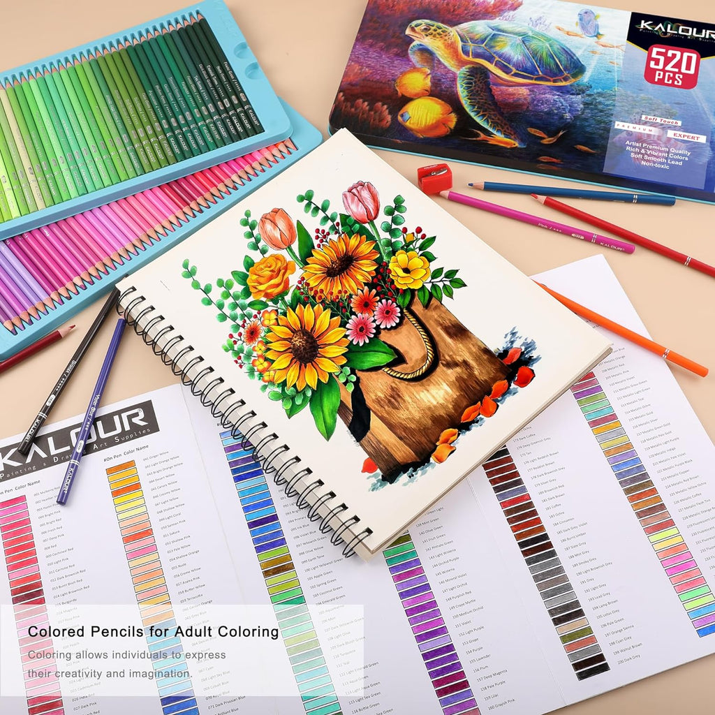 Premium Pro Colored Pencils,Set of 520 Colors