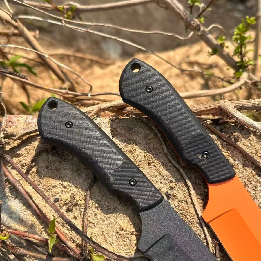 High-Hardness Fixed Blade Made of 8Cr13Mov Steel with G10 Handle Outdoor Camping Hiking and EDC Practical Cutting Knife for Men as a Gift.
