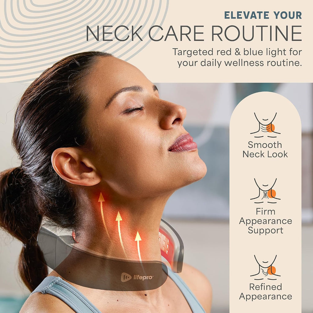 – Neck Red Light Therapy Device – Luminova Infrared Red Light Therapy for Neck and Shoulder with 660Nm & 850Nm Leds – Rechargeable, Portable Support for Daily Wellness