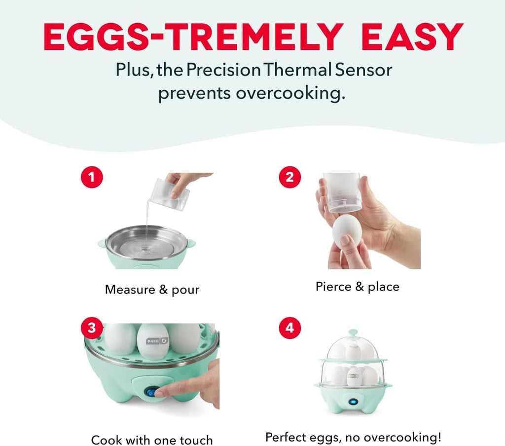 Deluxe Egg Cooker - Boiler, Poacher & Steamer - Includes Measuring & Recipe Guide