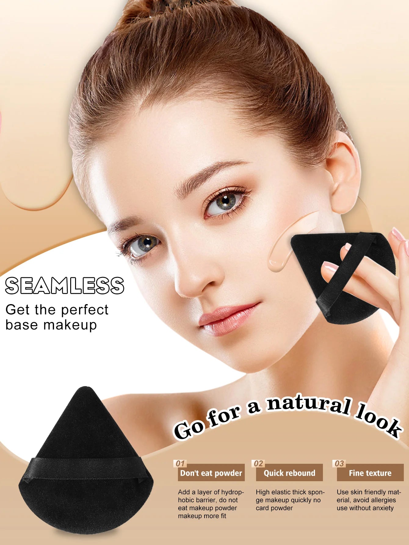 54PCS Makeup Tools:32Pcs Makeup Brush Set+4Pcs Makeup Tools+18Pcs Makeup Sponges