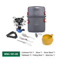 Camping Gas Stove Tableware Set Portable Gear Tourist Gadgets Kitchen Stuff Cooking Survival Camper Accessories Supplies