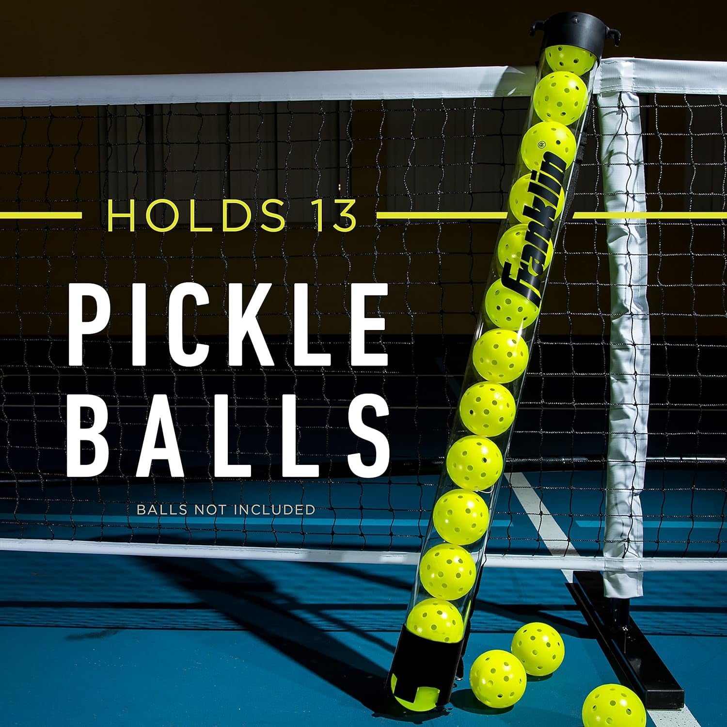Franklin Sports Pickleball, Tennis + Padel Ball Hopper Tubes - (15) Tennis/Padel Ball 