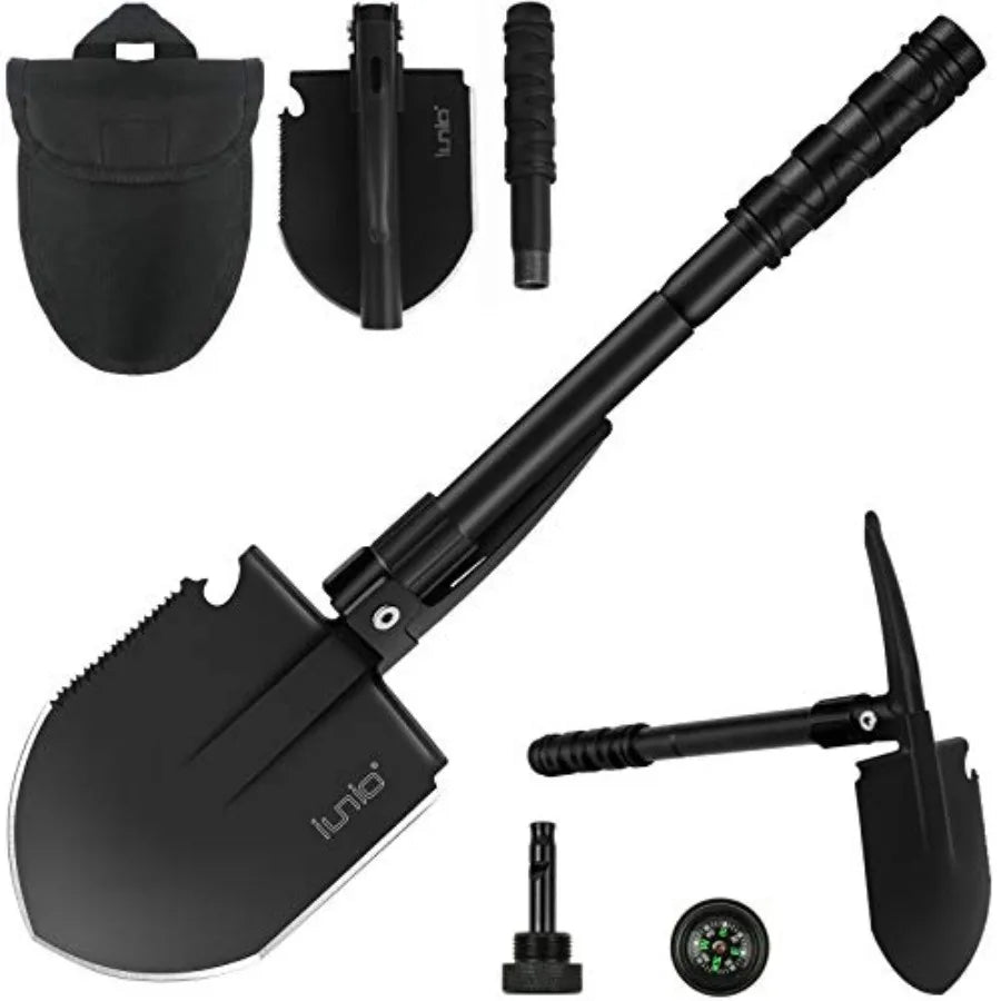 Camping Shovel, Shovel Folding, Portable, Multitool, Foldable Entrenching Tool, Collapsible Spade, for Backpacking, Trenching,