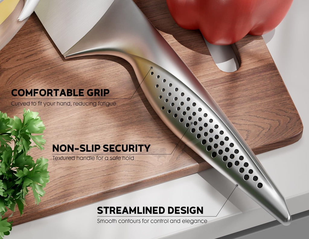 Premium Knife Set 15 PCS Stainless Steel Knife Set with Built-In Sharpener